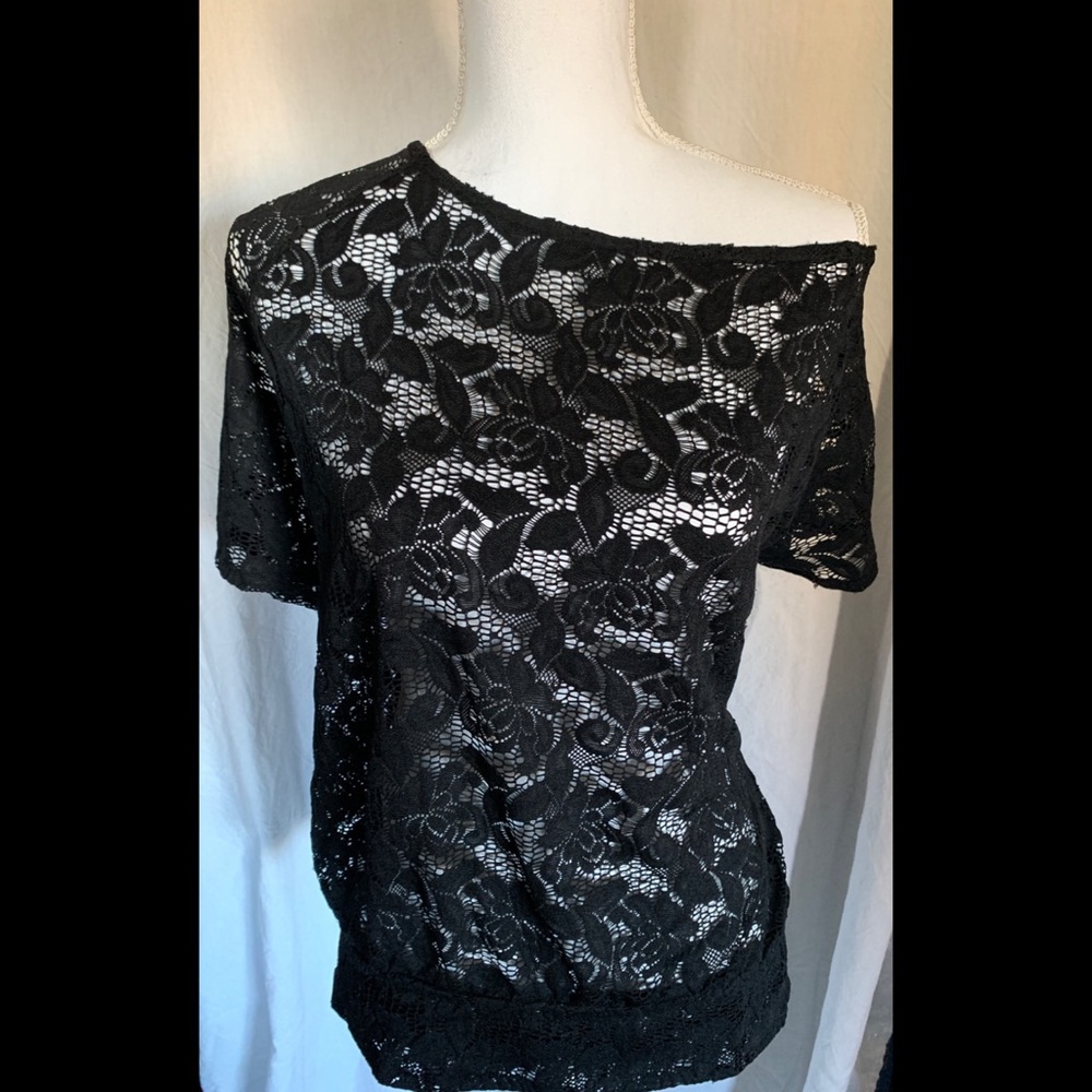 Lace off shoulder banded blouse Size OX, Torrid